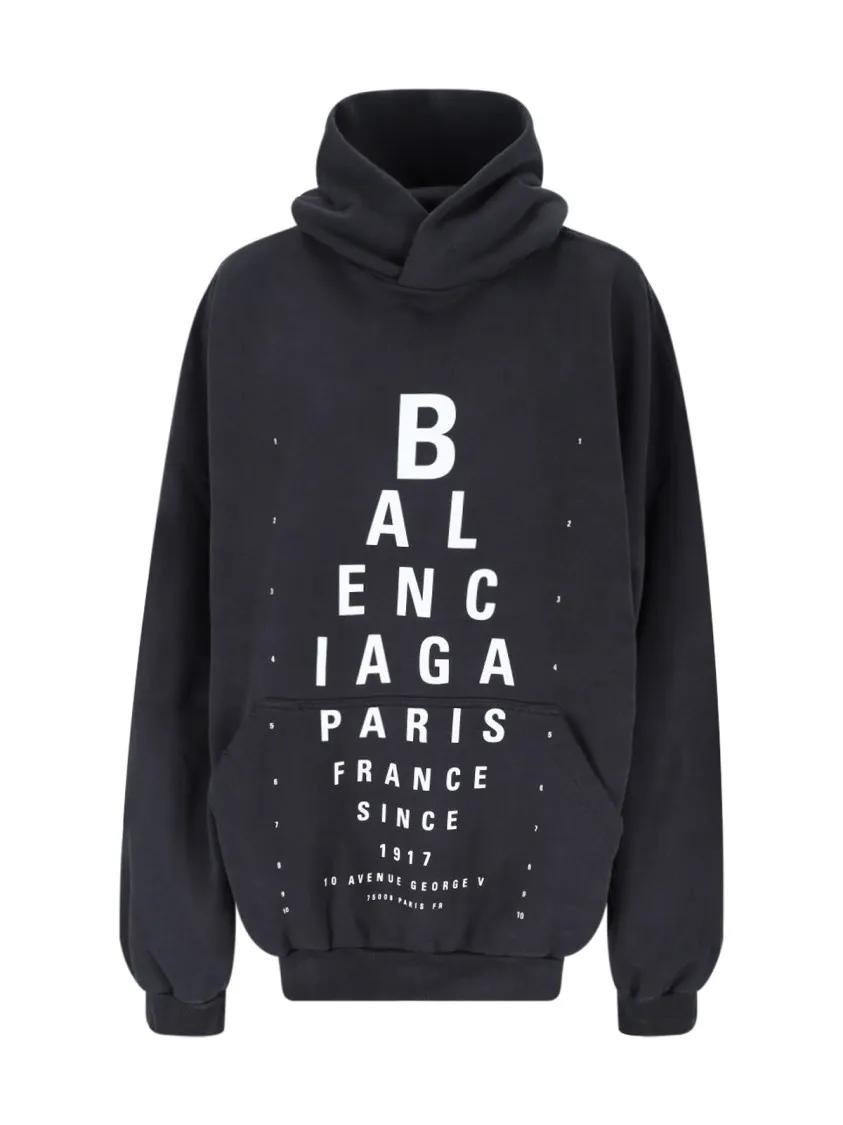 Thumbnail - Balenciaga - "Optical" Hoodie - Größe S - schwarz