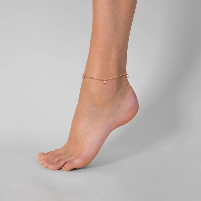 Glanzstücke München Fußkettchen Sterling Silber Fußkette Herz rosegold(Image 2)