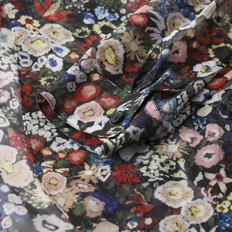 Khaite Bluse Bluse Goya mit Blumenprint Creme(Image 8)