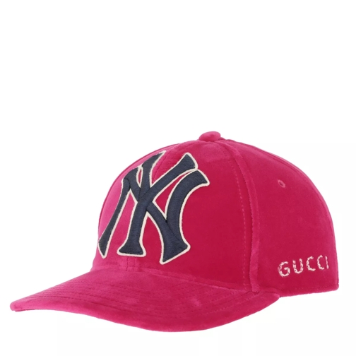 Gucci NY Yankees Baseball Hat Fuxia Baseball-Kappe