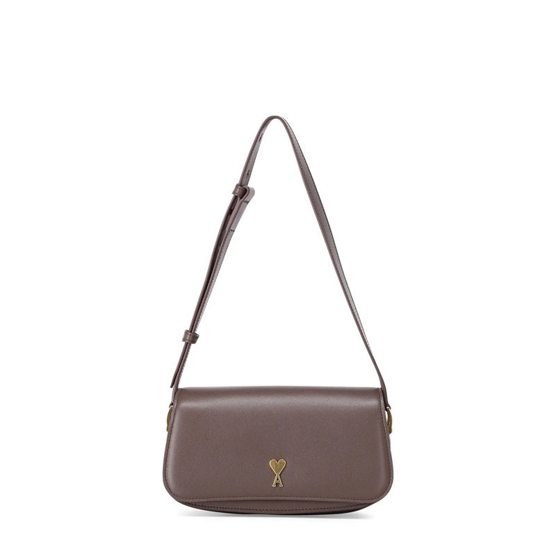 AMI Paris Crossbodytas Schultertasche aus Leder schwarz