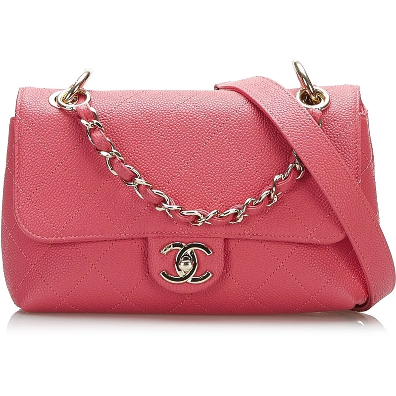 Chanel Schultertasche Caviar City Walk rose