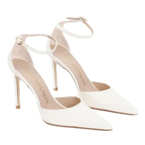 Stuart Weitzman 100 White Patent Leather Pumps White Escarpin