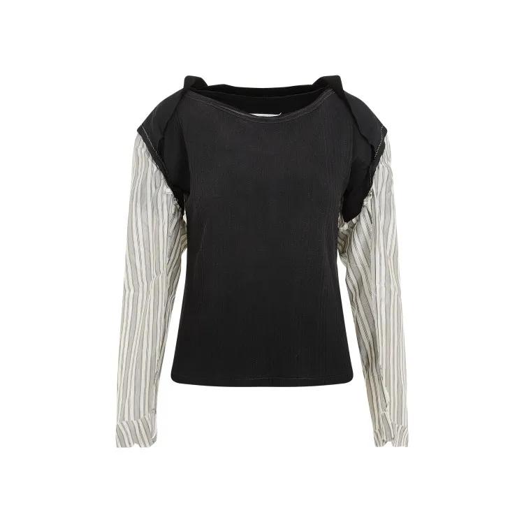 Maison Margiela - Black Cotton T-Shirt - Größe M - schwarz