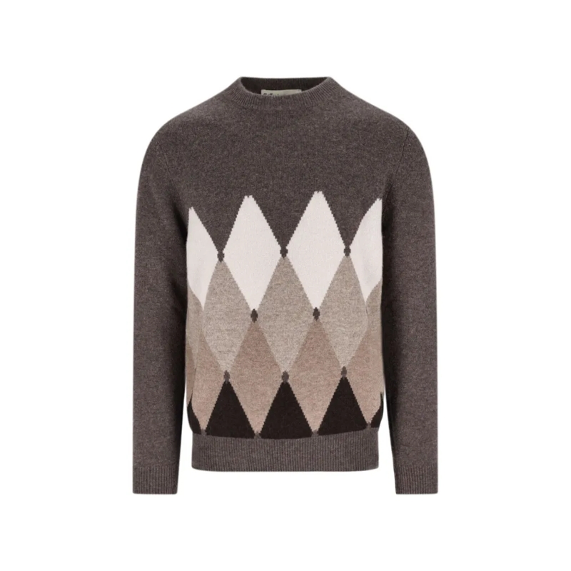 Ballantyne Trui Cashmere Sweater – Brown Brown