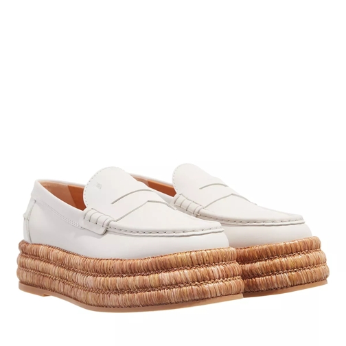 Tod's Platform-Loafer Leather White Mocassin