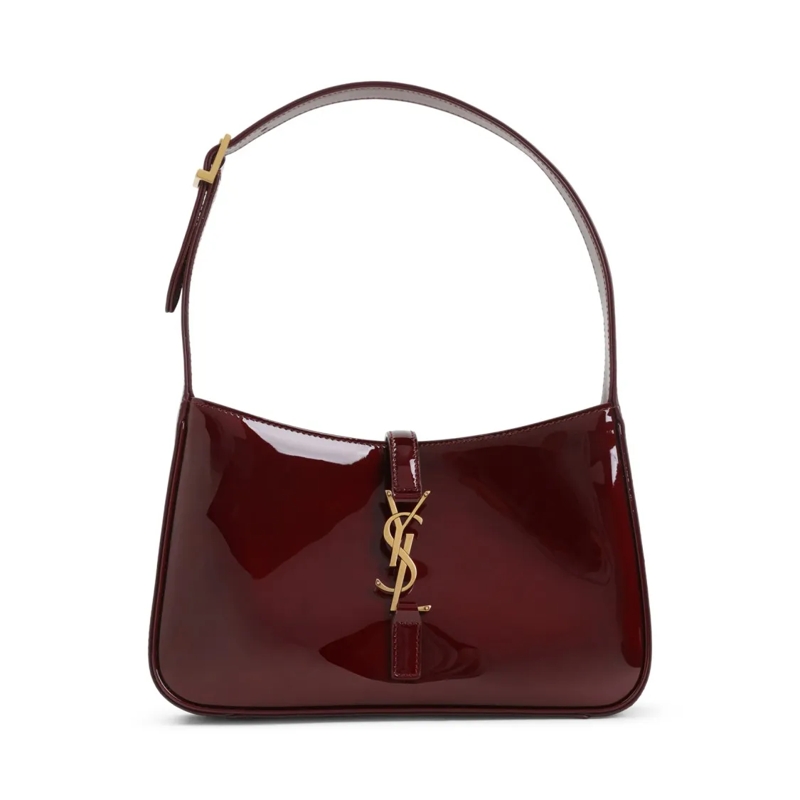 Saint Laurent Schultertasche Shoulder Bag In Red Patent Leather Burgundy