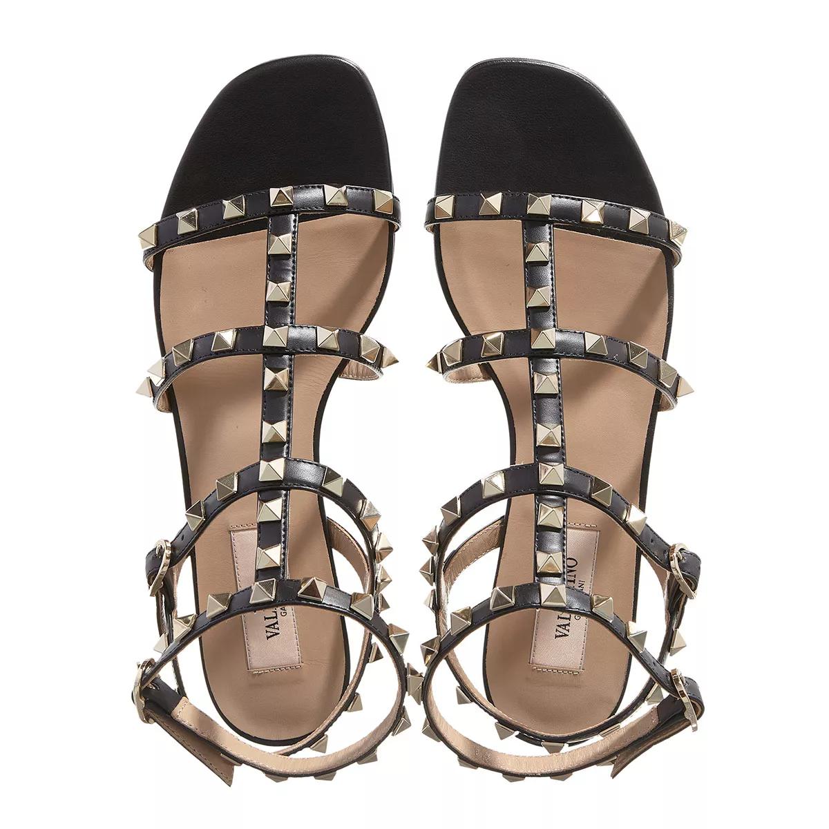 Valentino rockstud sandal on sale black