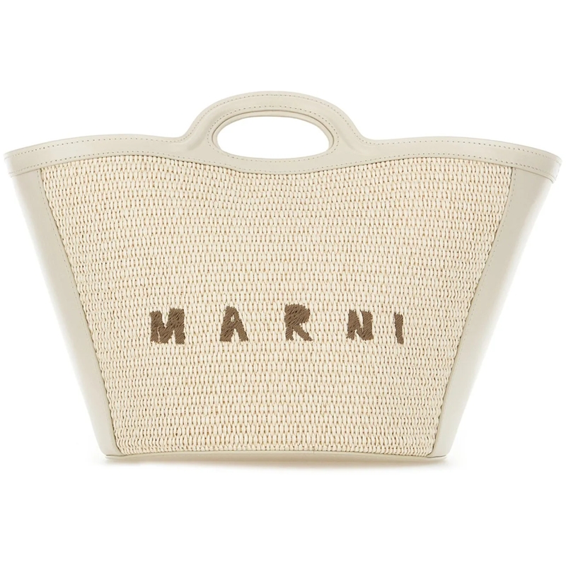 Marni Fourre-tout Marni Ivory cotton and nylon handbag none