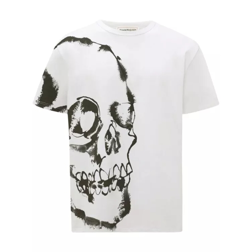 Alexander McQueen White Watercolor Skull T-Shirt White 