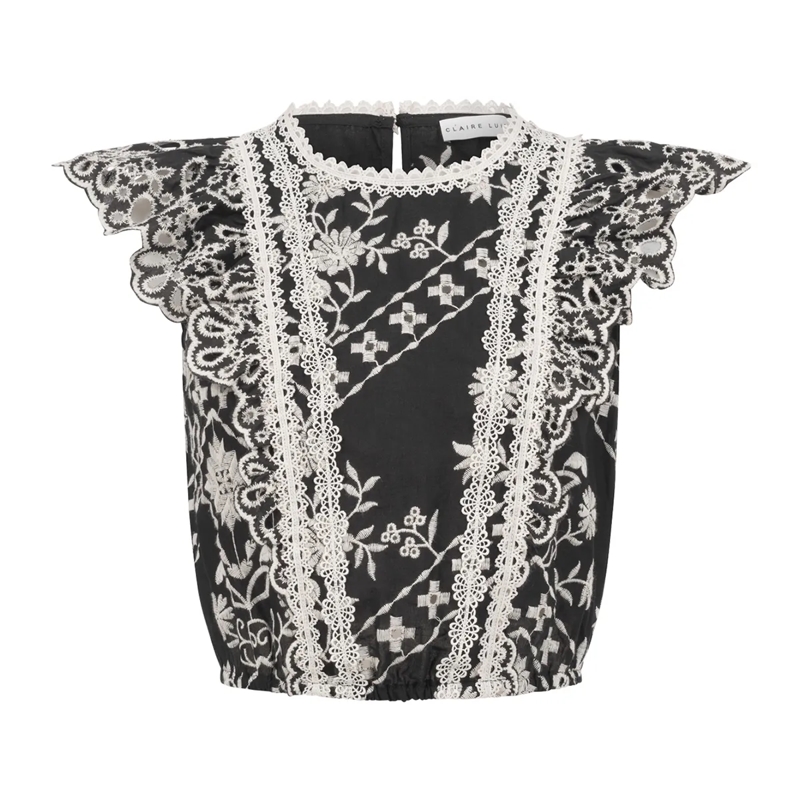 Claire Luise Bluse Bluse schwarz