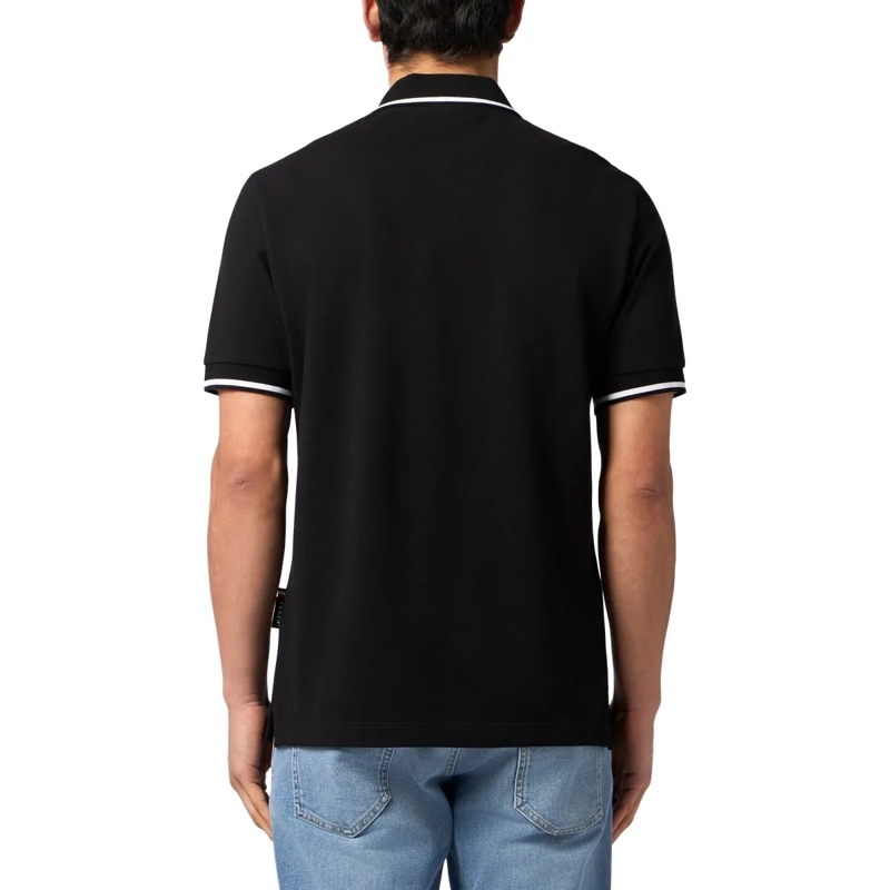 Philipp Plein Top Polo T-Shirt New York Tennis Patch schwarz(Image 2)