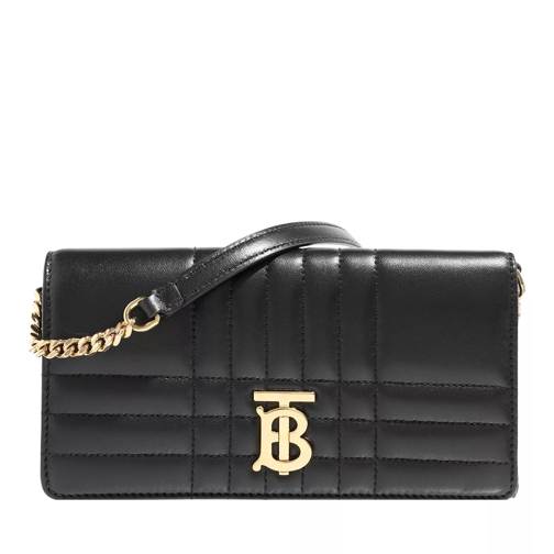 Burberry Leather Shoulder Bag Black Wallet On A Chain