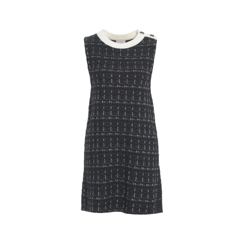 LIU JO Mini-jurk Tweed Mini Dress Black