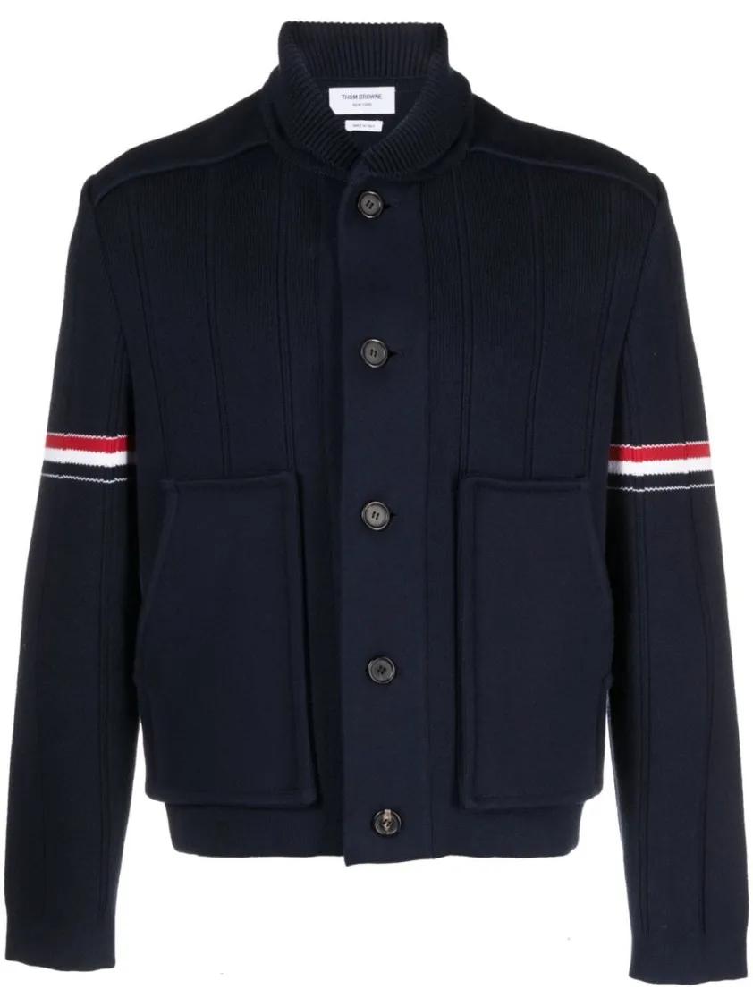 Thom Browne - Logo Jacket - Größe 2 - blau