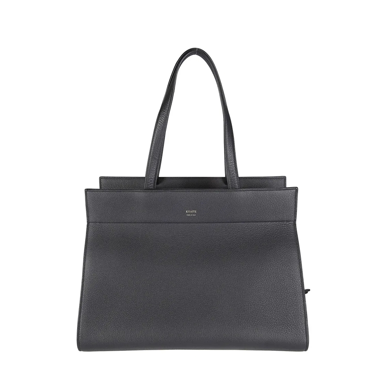 Khaite Fourre-tout Textured Leather Tote Grey