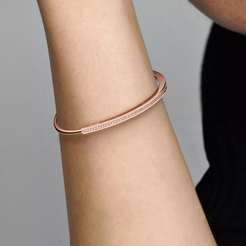 Pandora  Pandora Signature RoséGoldfarbene I-D Pavé Armband Roségold(Image 3)