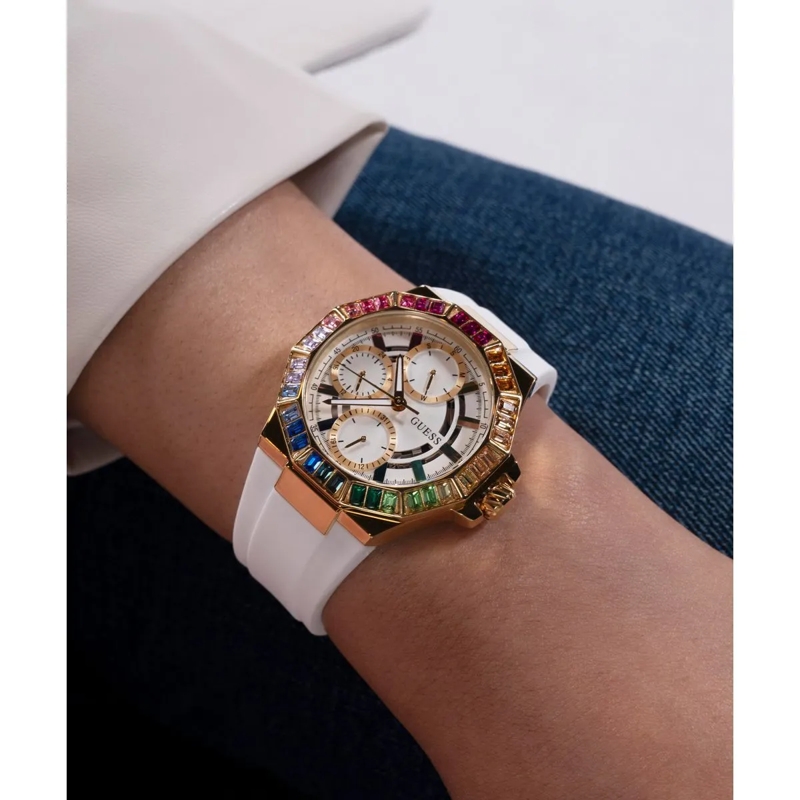 Guess Quarzuhr Quarz-Analoguhr Selene weiss(Image 2)