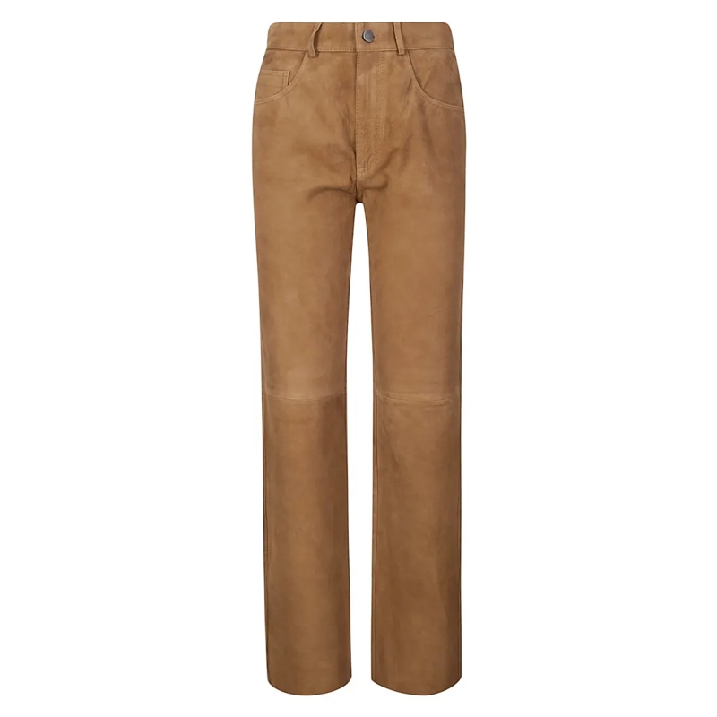 Haikure Jeans Korea Suede Pants Brown
