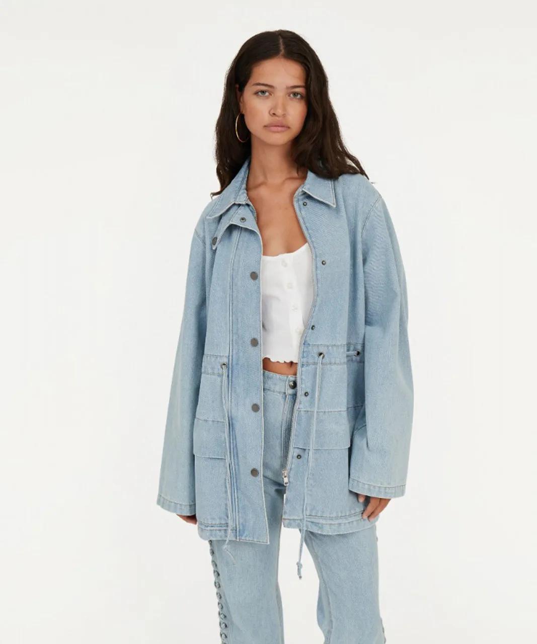 Thumbnail - Rotate - ROTATE Hellblaue Denimjacke - Größe 34 - multi