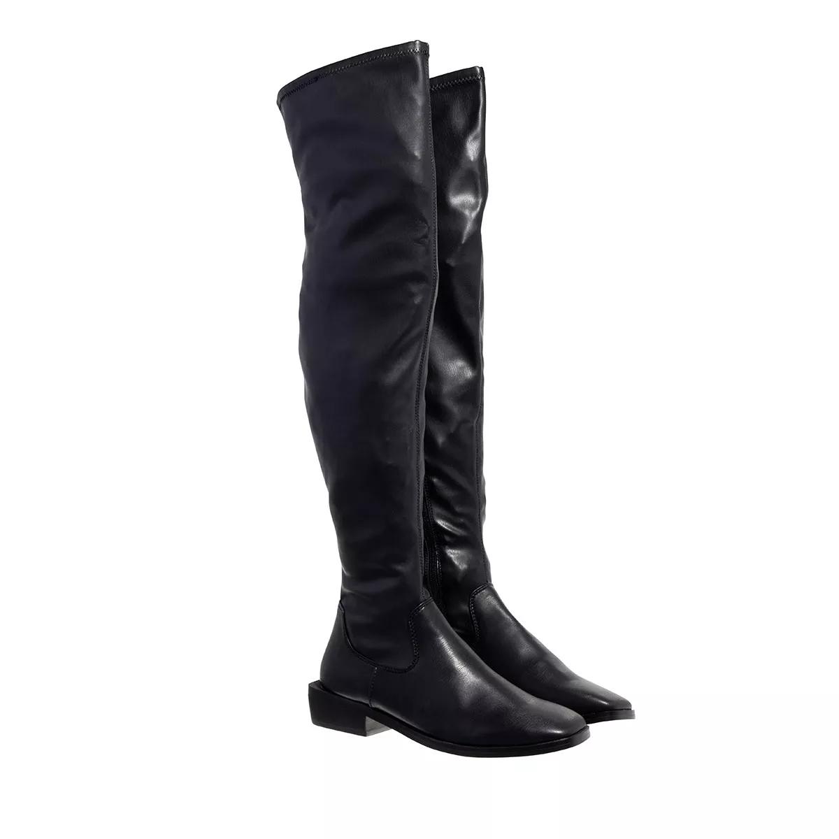 Steve madden long black on sale boots