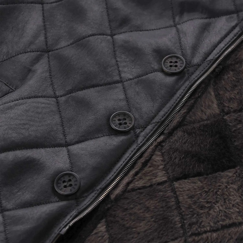 Werner Christ Übergangsjacke Lederjacke David Dunkelblau(Image 14)