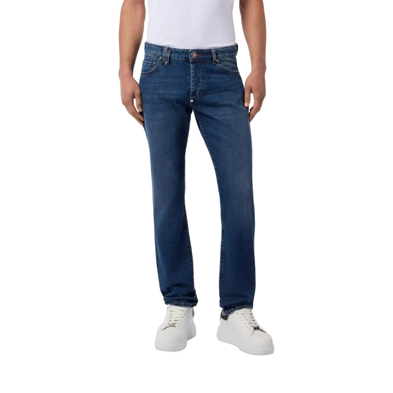 Philipp Plein Jeans Das Basismodell der 5-Pocket-Jeans zeichnet sich d dunkel-blau(Image 4)