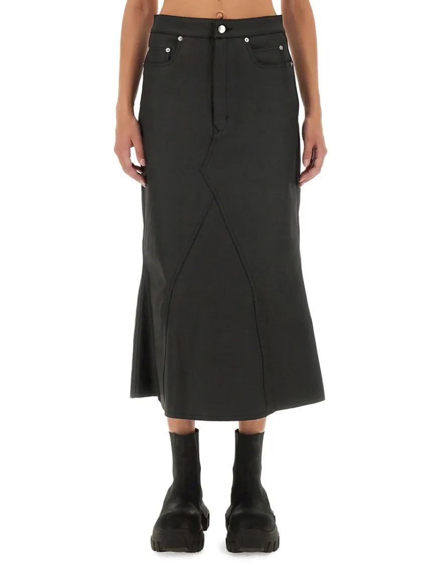 Thumbnail - Rick Owens - Denim Skirt - Größe 38 - schwarz