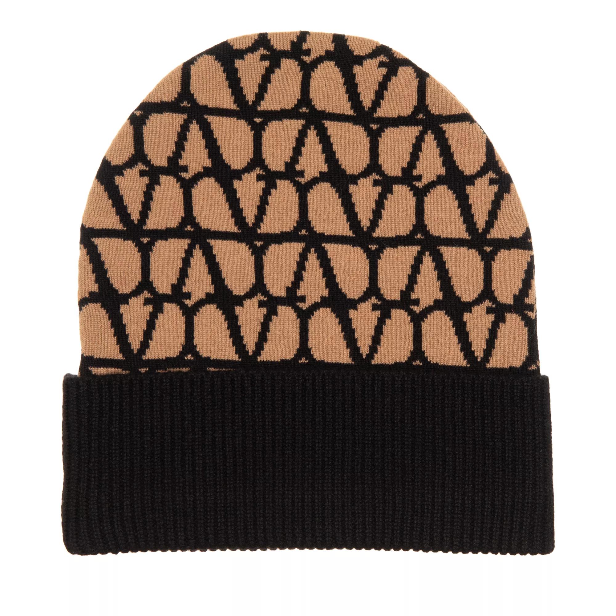 Valentino Garavani Mützen - Knitted Cashmere Beanie - Gr. ONE - in Braun - für Damen