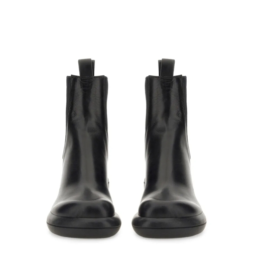 Jil Sander Stiefel Black Leather Boots With Round Toe Black (Image 2)