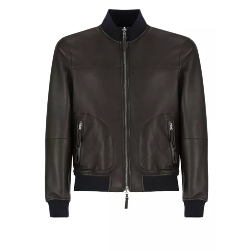 The Jack Leathers Brown The Jack Leather Reversible Leather Jacket Black 