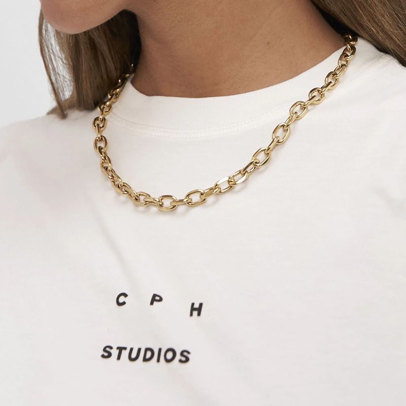Copenhagen Mittellange Halskette Edelstahl Basic Chains gold(Image 7)