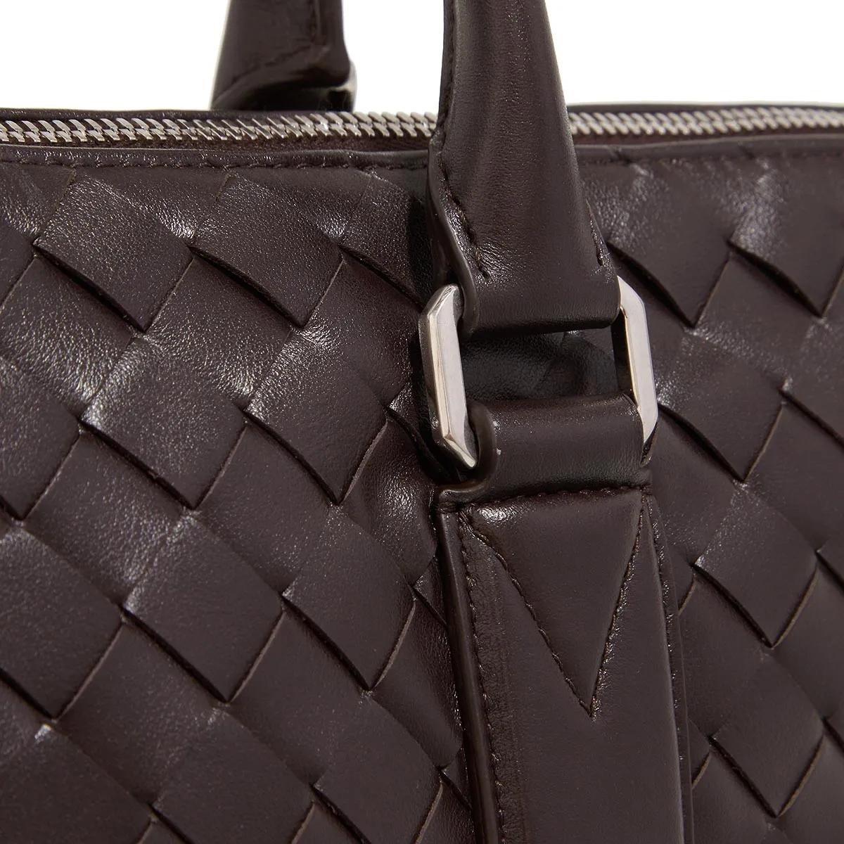 Bottega Veneta Laptoptassen Intrecciato Soft Briefcase in bruin