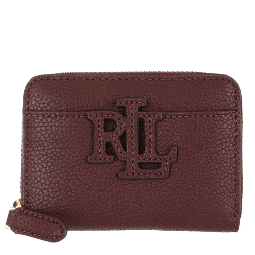 Lauren Ralph Lauren Logo Zip Wallet Small Bordeaux Portemonnaie mit Zip-Around-Reißverschluss