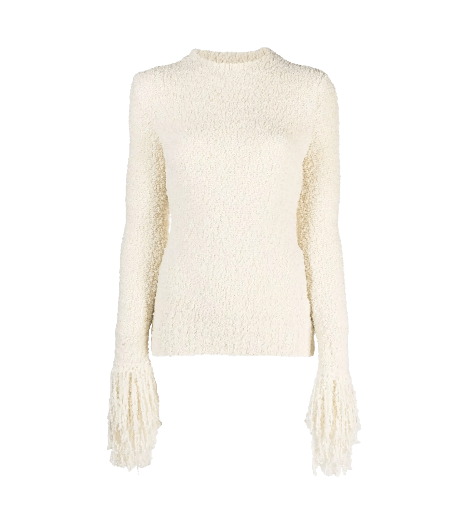 AMI Paris - Pullover mit Fransen - Größe XS - white