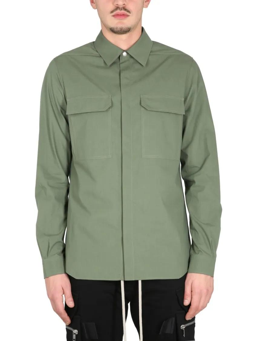 Thumbnail - Rick Owens - Shirt With Pockets - Größe 50 - grün