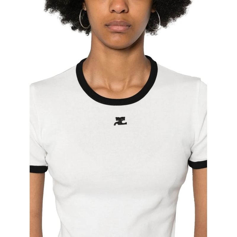 Courrèges T-shirt T-Shirts And Polos White weiß(Image 4)