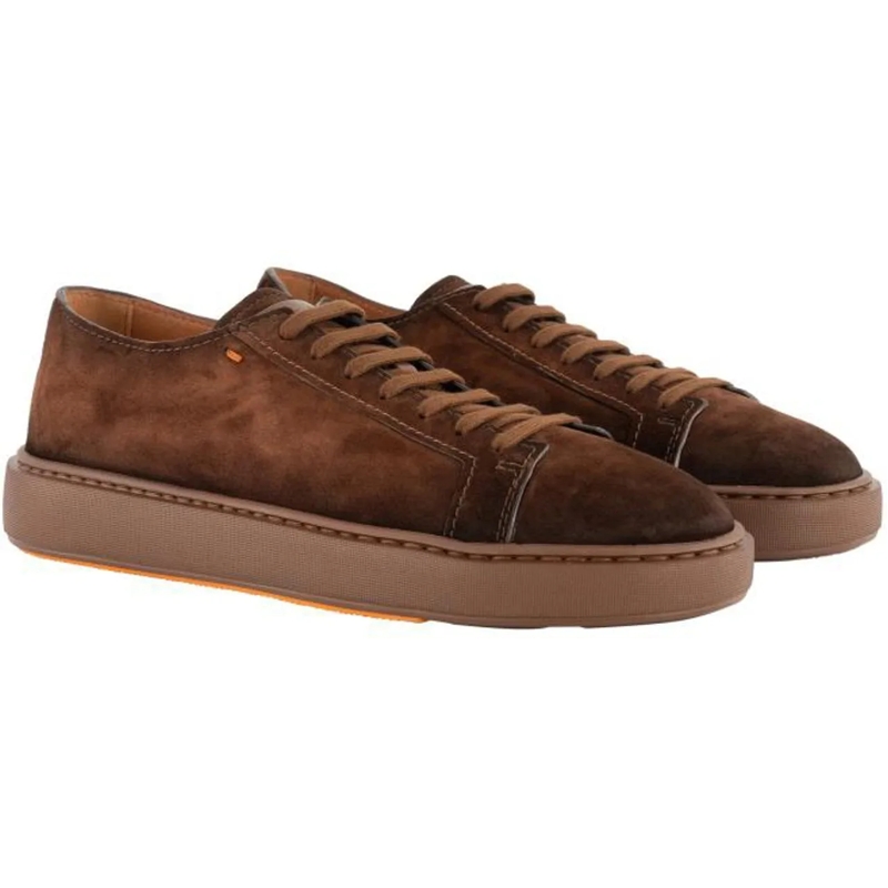 Santoni Low-Top-Sneaker Damps--aols braun