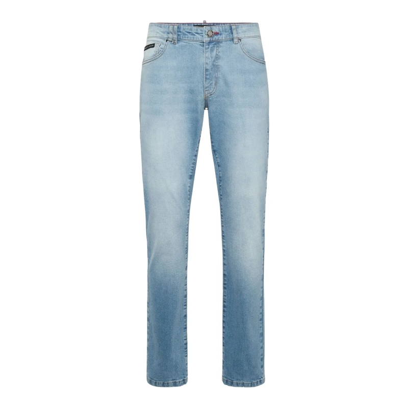 Philipp Plein Jeans mit geradem Bein Supergerader Schnitt jeansblau