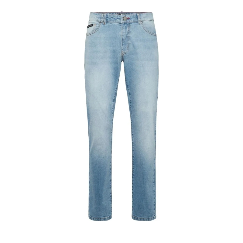 Philipp Plein Jeans mit geradem Bein Supergerader Schnitt jeansblau