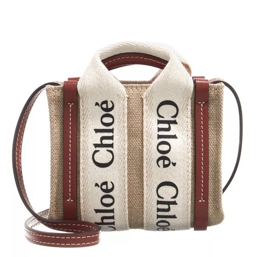 Chloé Woody Nano Shoulder Bag  Beige Mini Tas
