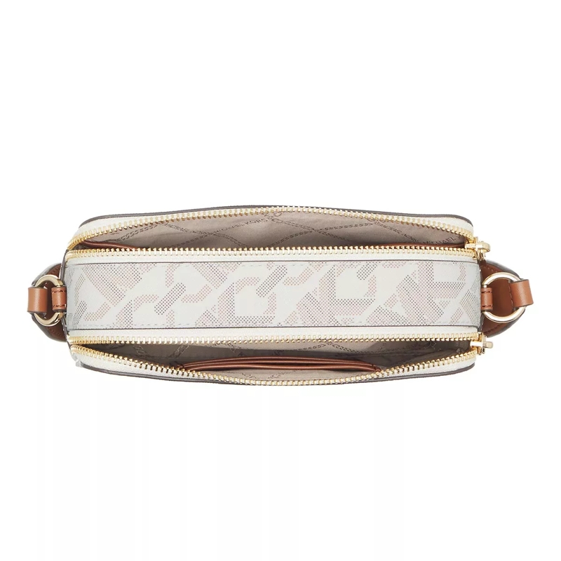 MICHAEL Michael Kors Crossbody Bag Jet Set Small Double Zip Camra Chain Xbody Vanilla/Lugg(Image 10)
