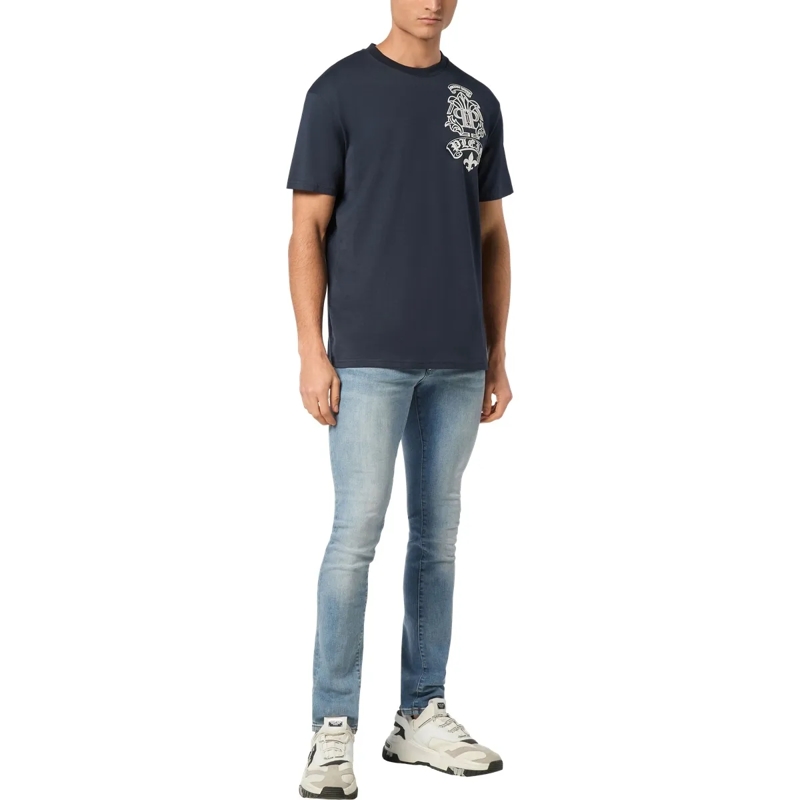 Philipp Plein T-Shirt T-Shirt Rundhalsausschnitt Tattoo dunkel-blau(Image 4)