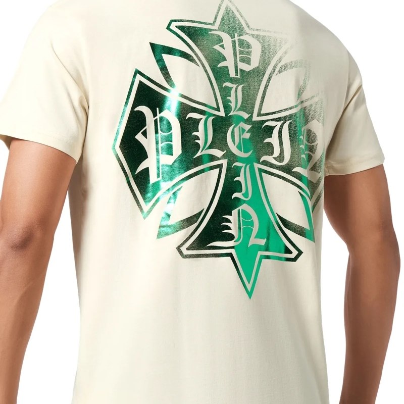 Philipp Plein T-Shirt T-Shirt Rundhalsausschnitt Ss Crest beige(Image 5)