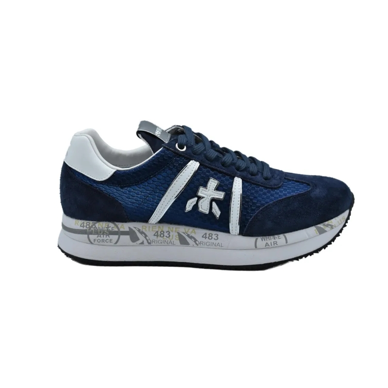 Premiata Lage-top sneaker Low-Top Sneakers With Textured Upper And Design Blue