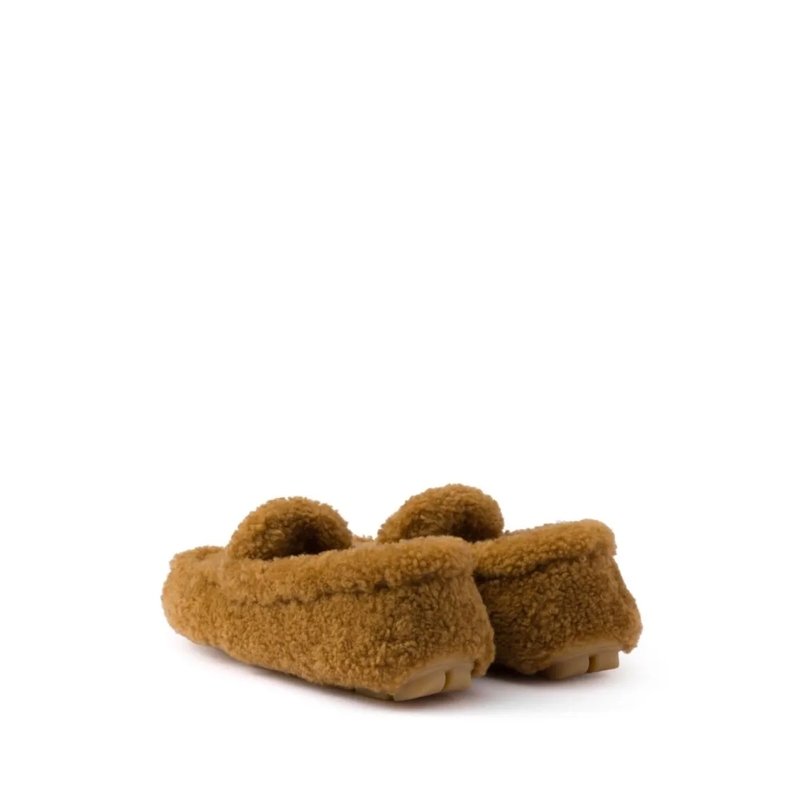 Prada Ballerinas Loafer With Shearling Caramel(Image 6)