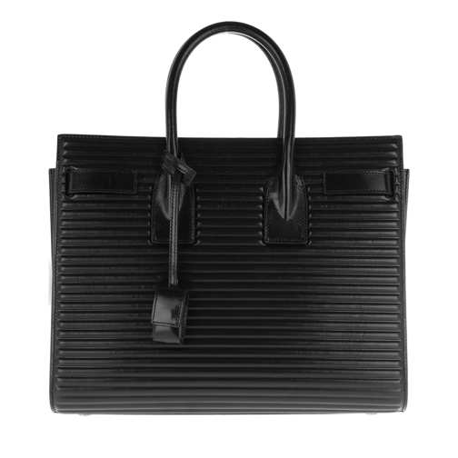 Saint Laurent Sac De Jour Quilted Shoulder Bag Black Rymlig shoppingväska
