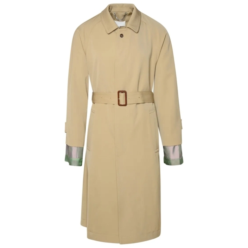 Maison Margiela Trenchcoat Beige Virgin Wool Trench Coat Brown