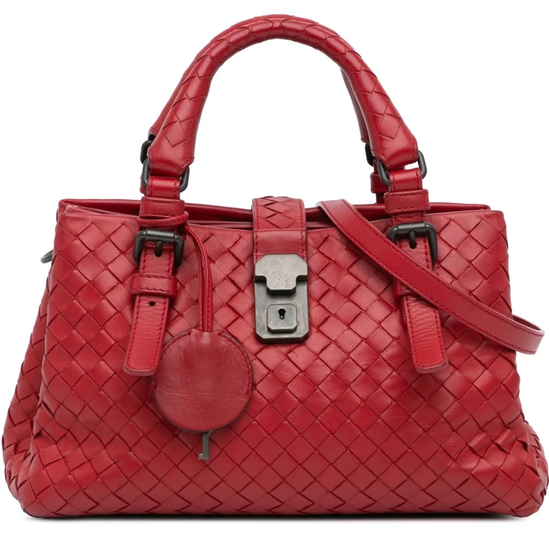 Bottega Veneta Fourre-tout Small Nappa Intrecciato Roma Satchel rot