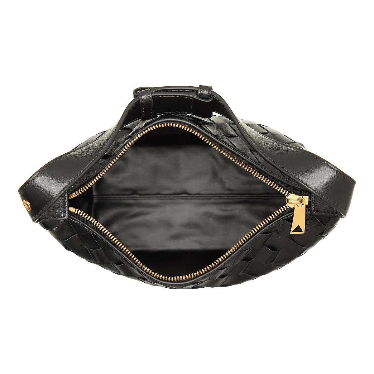 Bottega Veneta Pochettes Wallace Mini in zwart